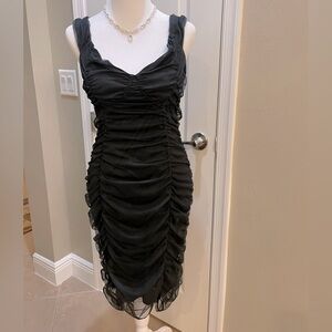 Express Black Mesh Detail Dress